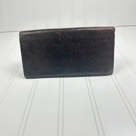 Gucci Brown Bi-Fold Leather Wallet Unisex - Picture 4 of 15